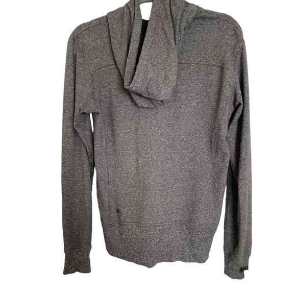Lululemon Split Hoodie Heathered Speckled Black Size 6 - Picture 8 of 13
